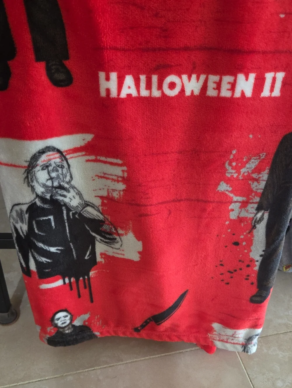 Red Micheal Myers Throw Blanket